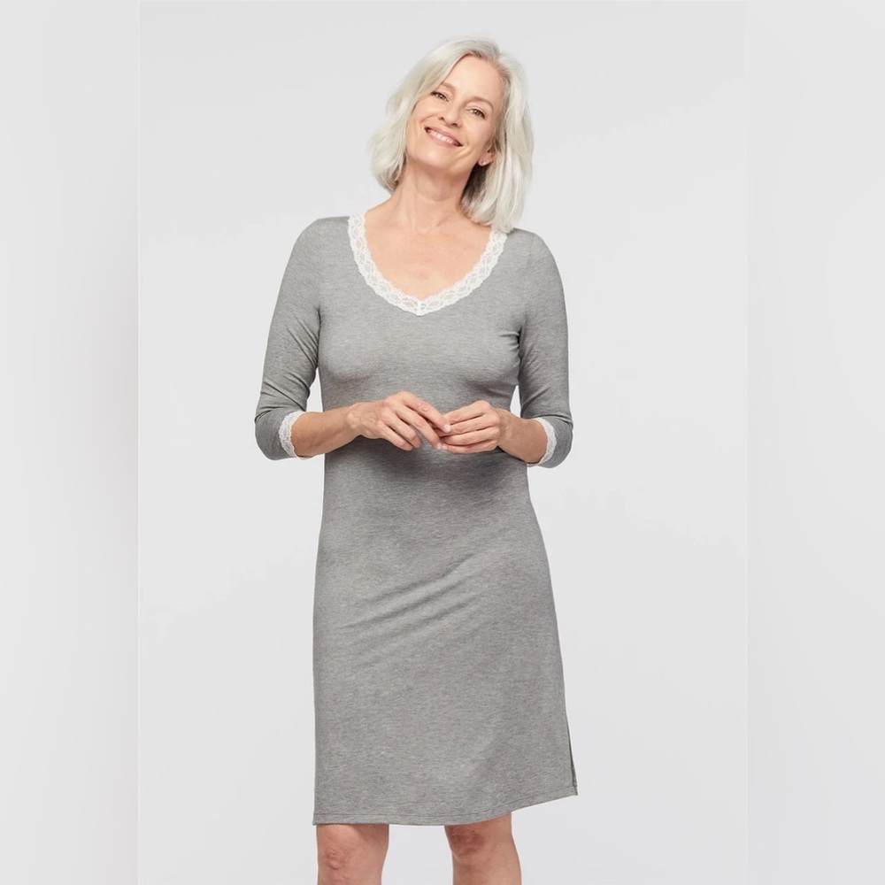 LUSOMÉ Sleep Lucienne Nightie - Light Shadow - Extra Small